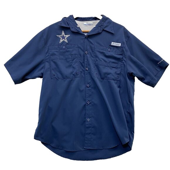 Columbia PFG Vented Shirt Dallas Cowboys Omni-Shade Men's Small - Picture 1 of 10